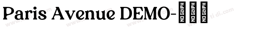 Paris Avenue DEMO字体转换
